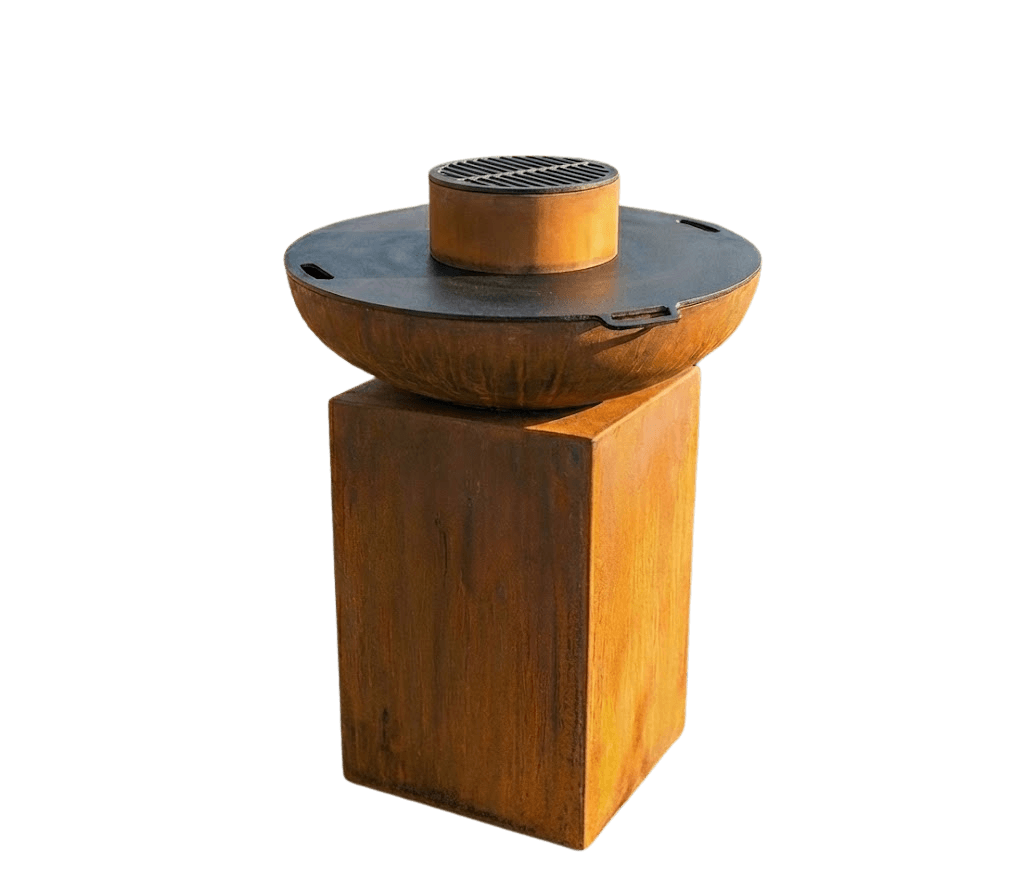 Braséro Horizon 60 sur un rooftop urbain